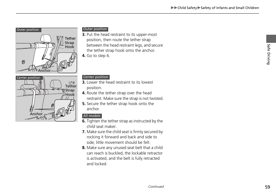 HONDA 2014 Pilot - Owner's Manual User Manual | Page 60 / 488