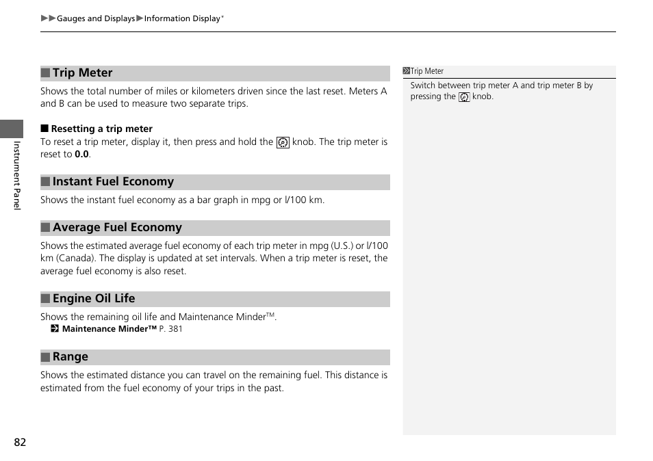 HONDA 2014 Pilot - Owner's Manual User Manual | Page 83 / 488