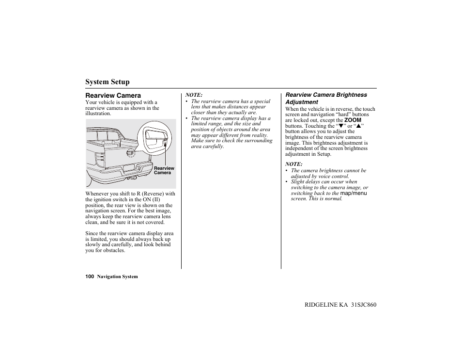 System setup | HONDA 2014 Ridgeline - Navigation Manual User Manual | Page 100 / 151