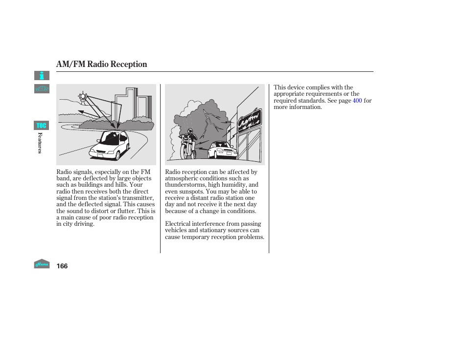 Am/fm radio reception | HONDA 2014 Ridgeline - Owner's Manual User Manual | Page 171 / 422