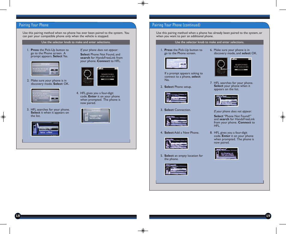 Pairing your phone, Pairing your phone (continued) | HONDA 2013 Civic Hybrid - Technology Reference Guide User Manual | Page 11 / 16