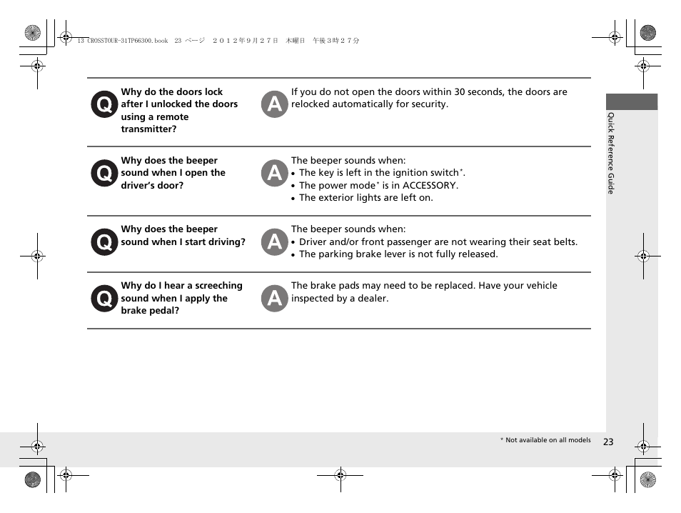 HONDA 2013 Crosstour - Owner's Manual User Manual | Page 25 / 571