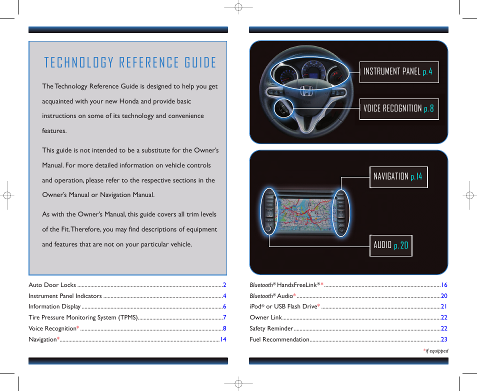 Technology reference guide | HONDA 2013 Fit - Technology Reference Guide User Manual | Page 2 / 13