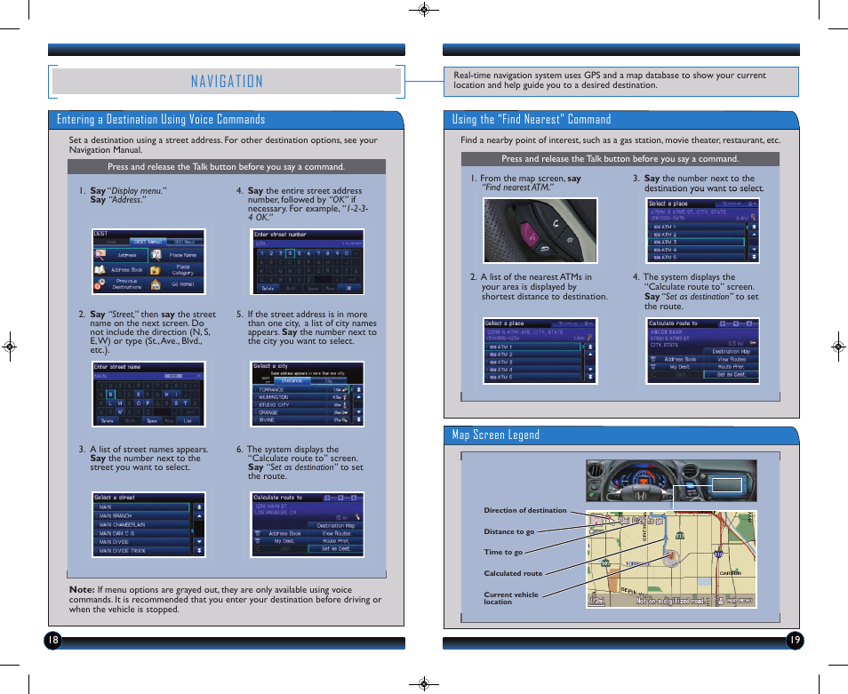 P.18, Navigation | HONDA 2013 Insight (with Navigation) - Technology Reference Guide User Manual | Page 11 / 16