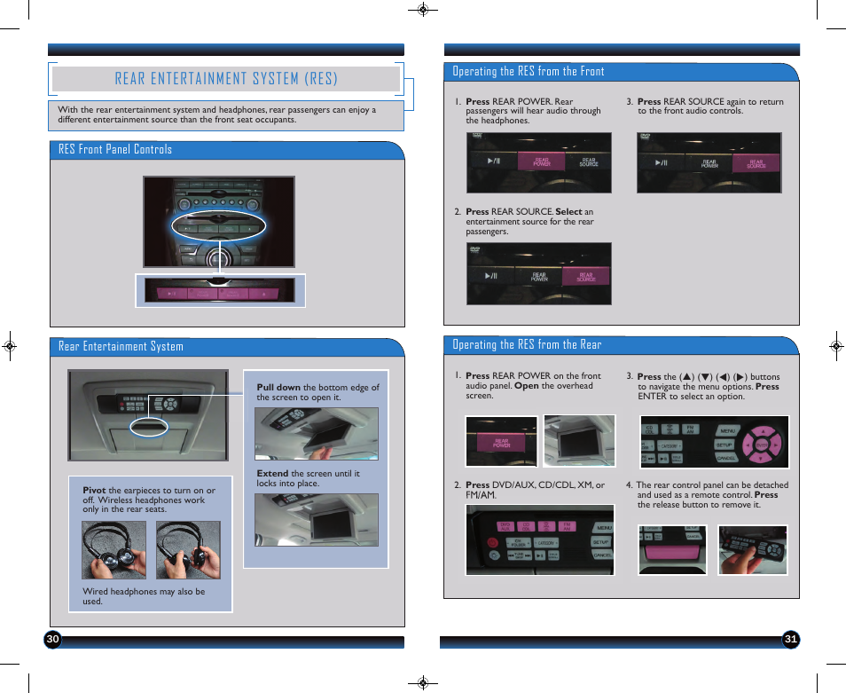 Rear entertainment system (res) | HONDA 2013 Odyssey (Touring & Touring Elite) - Technology Reference Guide User Manual | Page 17 / 21