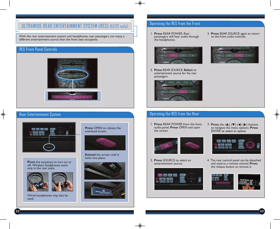 Ultrawide rear entertainment system (res), Elite only) | HONDA 2013 Odyssey (Touring & Touring Elite) - Technology Reference Guide User Manual | Page 18 / 21