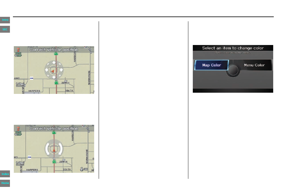 Color, Navigation system manual, System setup | HONDA 2013 Pilot - Navigation Manual User Manual | Page 110 / 178