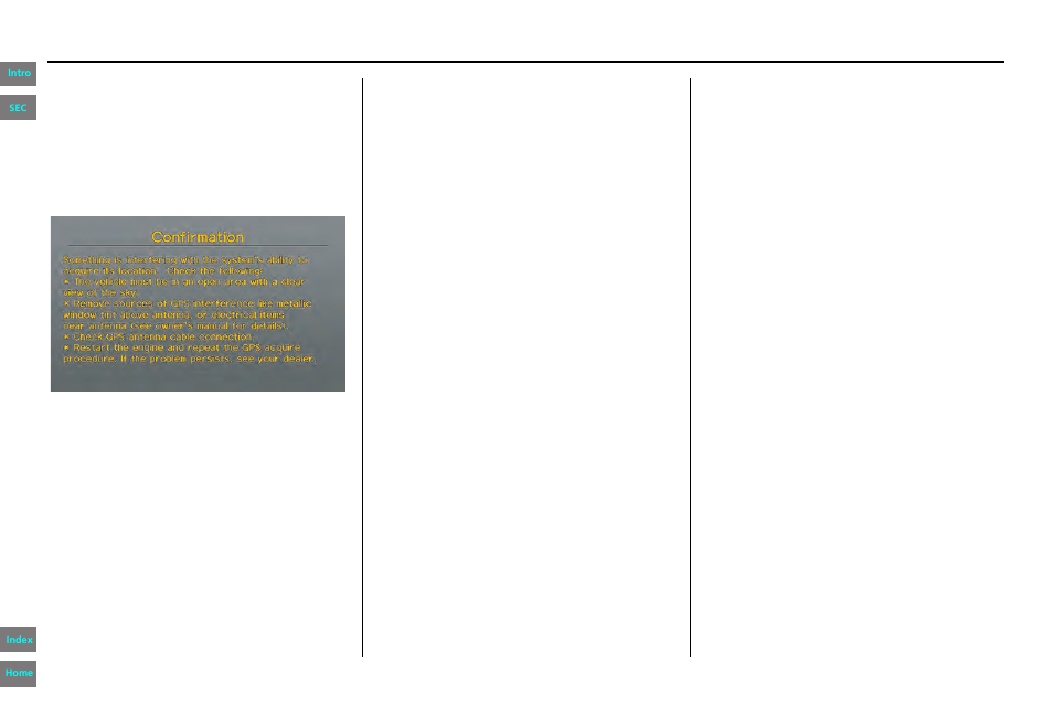 Map matching, Navigation system manual, System initialization | HONDA 2013 Pilot - Navigation Manual User Manual | Page 122 / 178