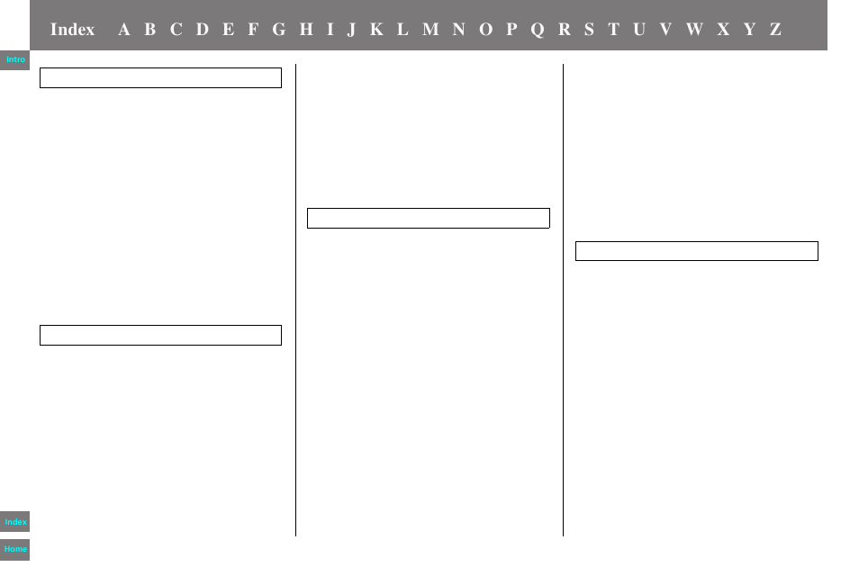 Index | HONDA 2013 Pilot - Navigation Manual User Manual | Page 172 / 178