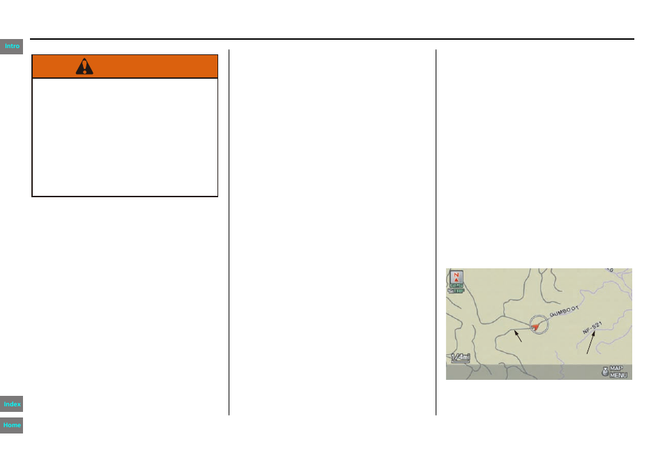 Map overview, Navigation system manual, Introduction | Warning | HONDA 2013 Pilot - Navigation Manual User Manual | Page 6 / 178
