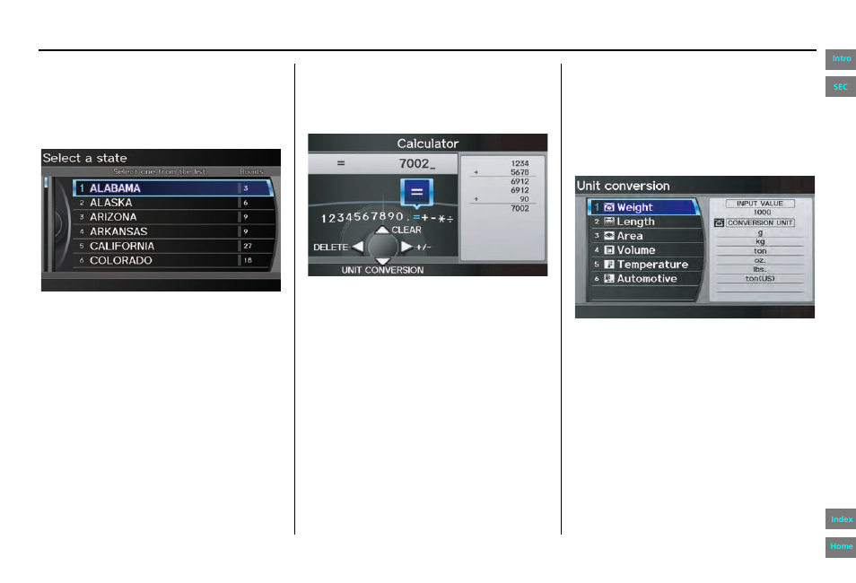 Rd info, Navigation system manual, Information features | HONDA 2013 Pilot - Navigation Manual User Manual | Page 85 / 178