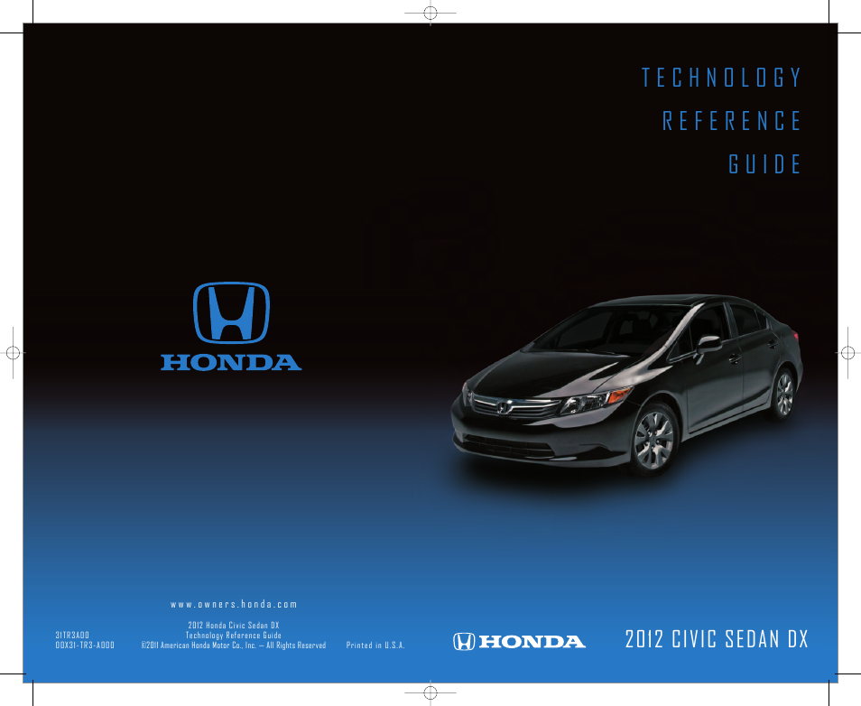 HONDA 1982 Civic Sedan (DX) - Technology Reference Guide User Manual | 6 pages