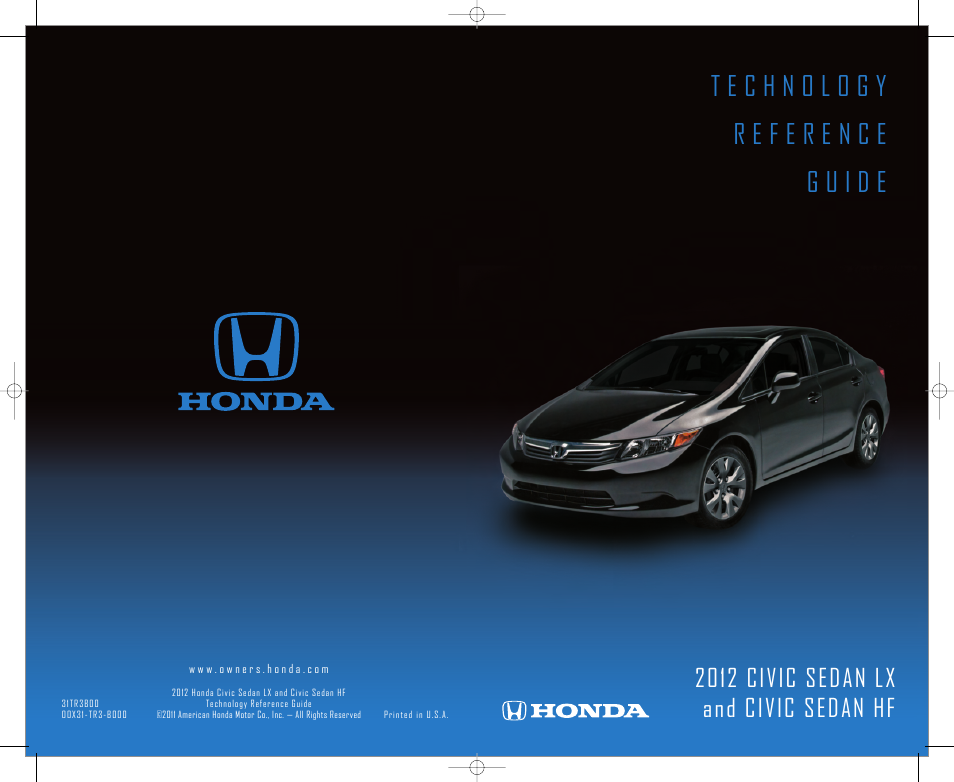 HONDA 1982 Civic Sedan (LX, HF) - Technology Reference Guide User Manual | 8 pages