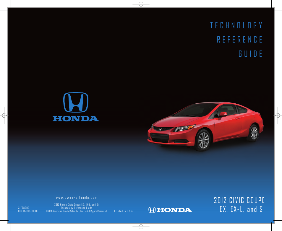 HONDA 1982 Civic Coupe (EX, EX-L, Si (no Navi) ) - Technology Reference Guide User Manual | 10 pages