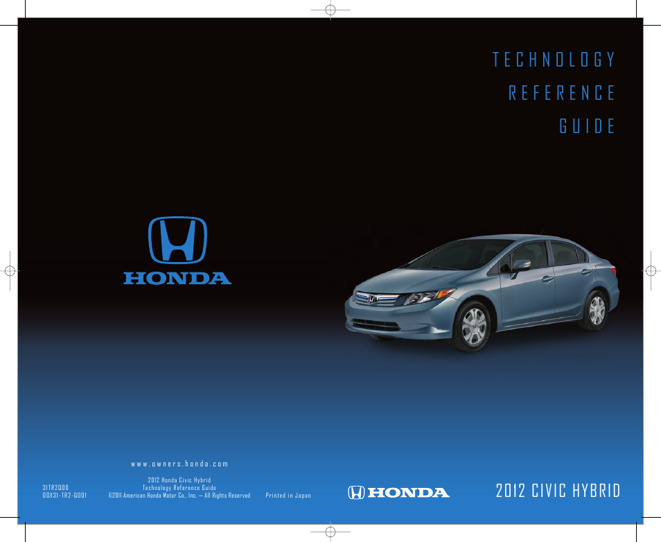 HONDA 2012 Civic Hybrid - Technology Reference Guide User Manual | 18 pages