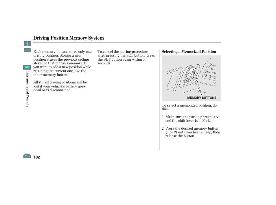 2012 crosstour | HONDA 2012 Crosstour - Owner's Manual User Manual | Page 106 / 435