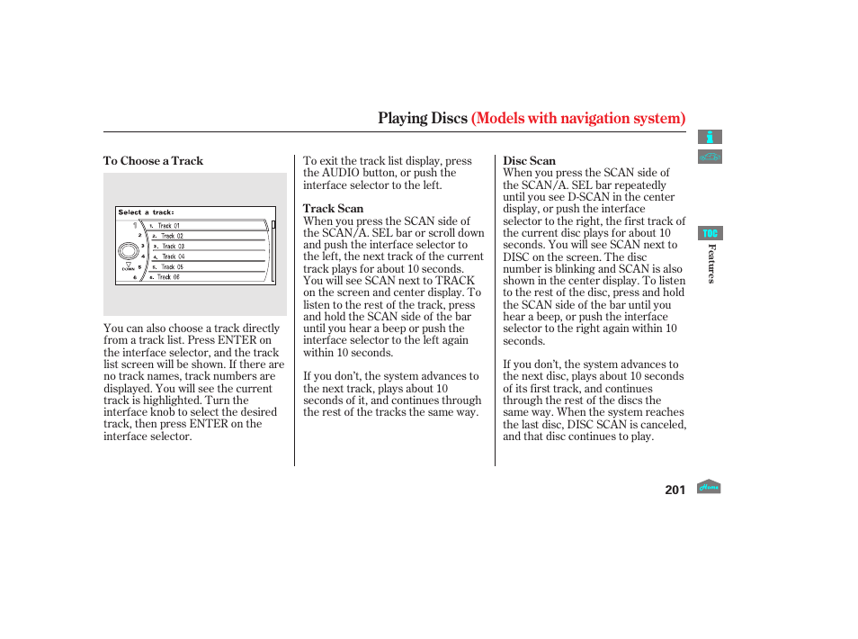 Playing discs (models with navigation system) | HONDA 2012 Crosstour - Owner's Manual User Manual | Page 205 / 435