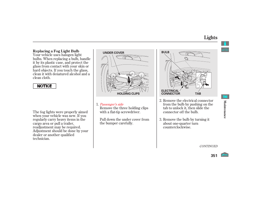 Lights, 2012 crosstour | HONDA 2012 Crosstour - Owner's Manual User Manual | Page 355 / 435