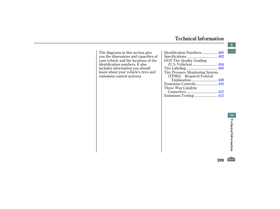 Technical information, Technical inf ormation | HONDA 2012 Crosstour - Owner's Manual User Manual | Page 403 / 435