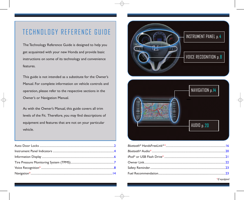 Technology reference guide | HONDA 2012 Fit - Technology Reference Guide User Manual | Page 2 / 13