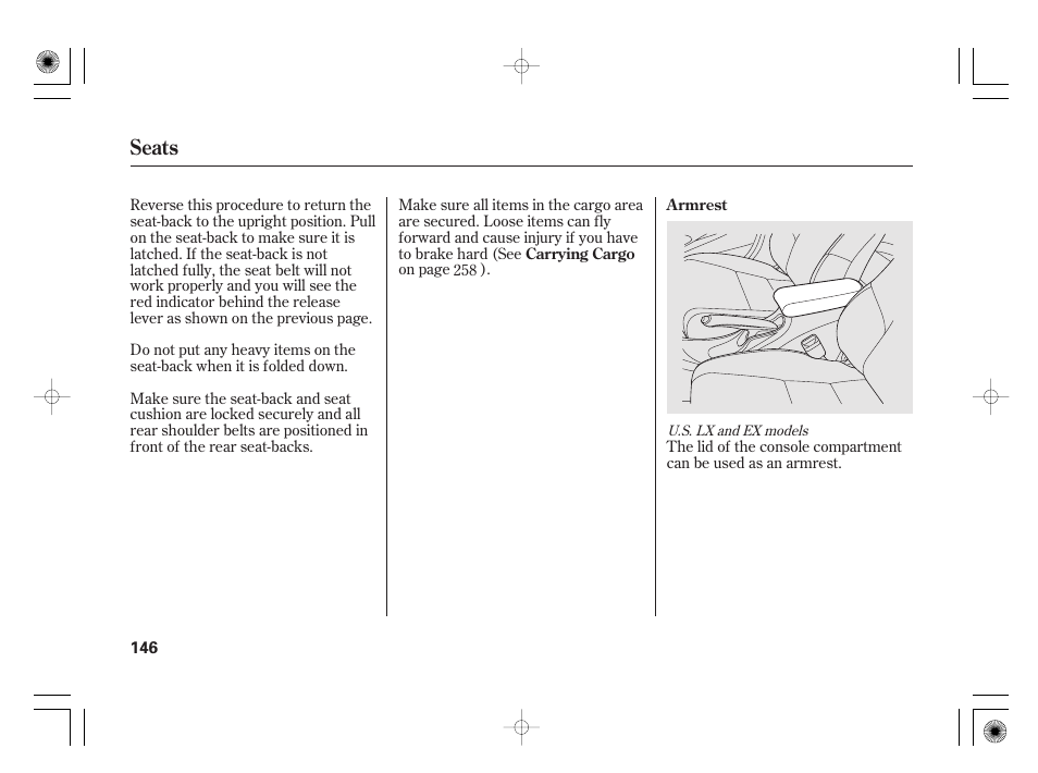Seats | HONDA 2012 Insight - Owner's Manual User Manual | Page 152 / 418