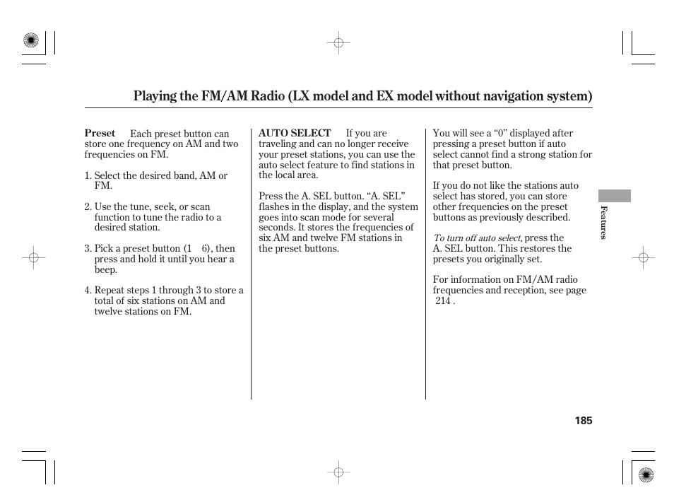 HONDA 2012 Insight - Owner's Manual User Manual | Page 191 / 418