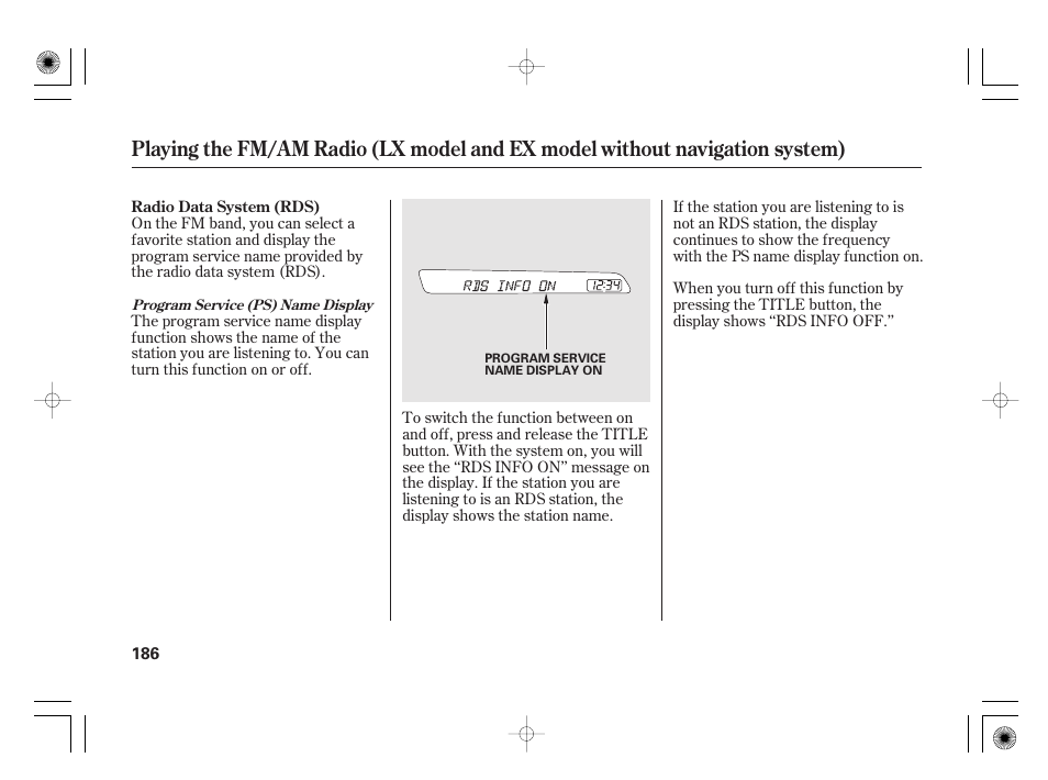 HONDA 2012 Insight - Owner's Manual User Manual | Page 192 / 418