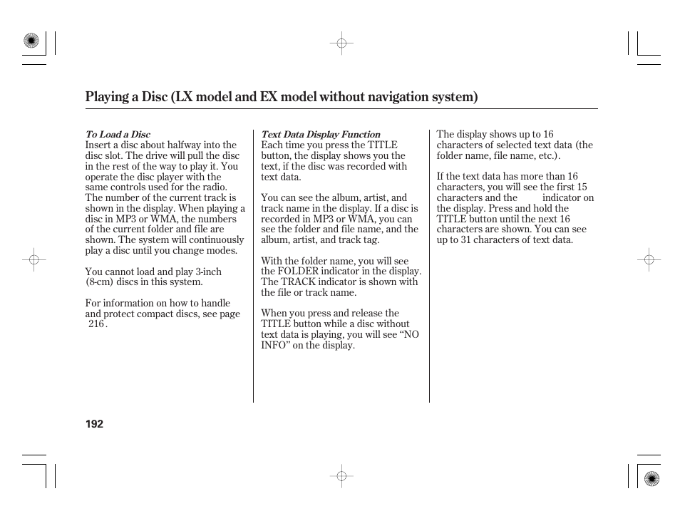 HONDA 2012 Insight - Owner's Manual User Manual | Page 198 / 418