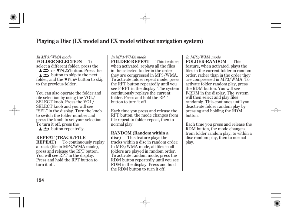 HONDA 2012 Insight - Owner's Manual User Manual | Page 200 / 418