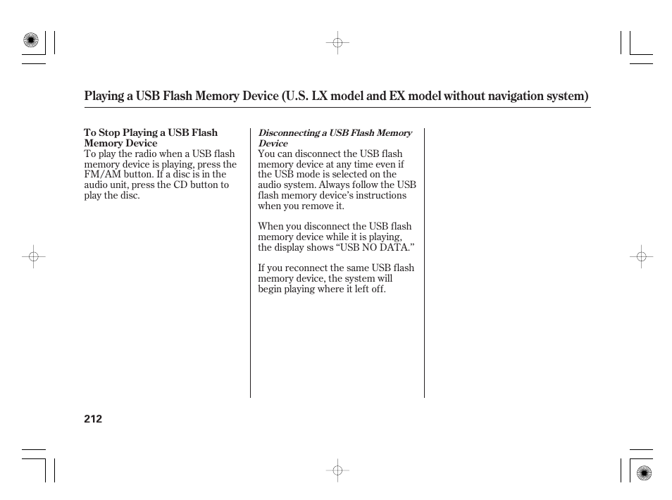 HONDA 2012 Insight - Owner's Manual User Manual | Page 218 / 418