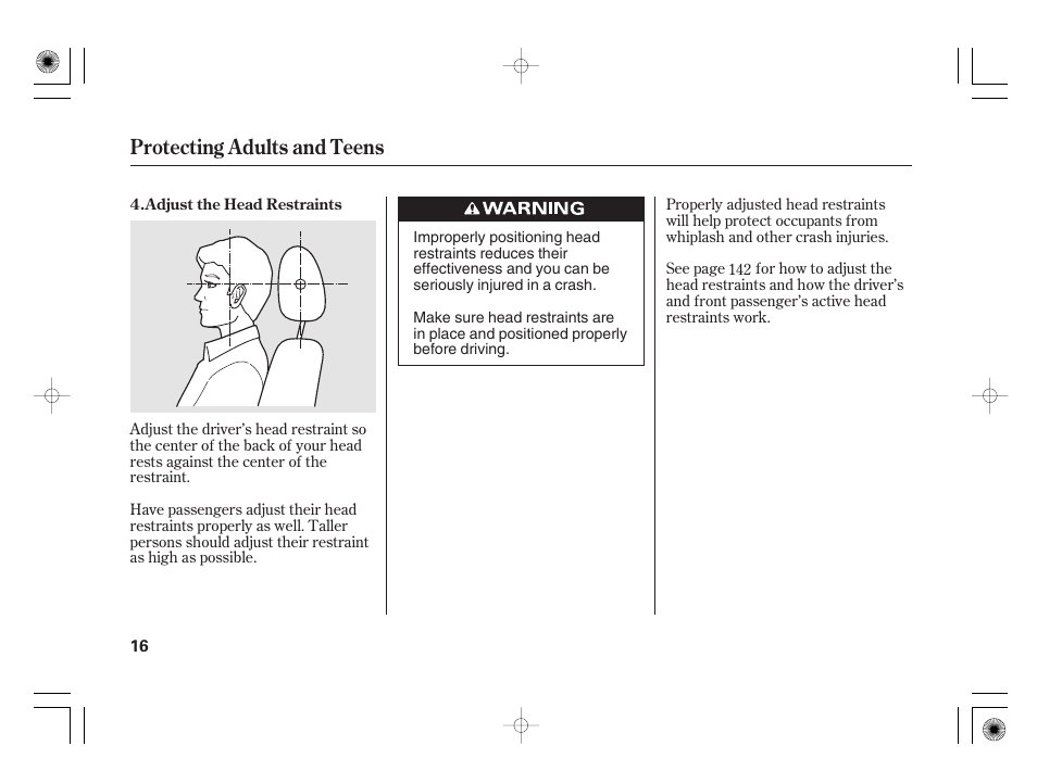 Protecting adults and teens | HONDA 2012 Insight - Owner's Manual User Manual | Page 22 / 418