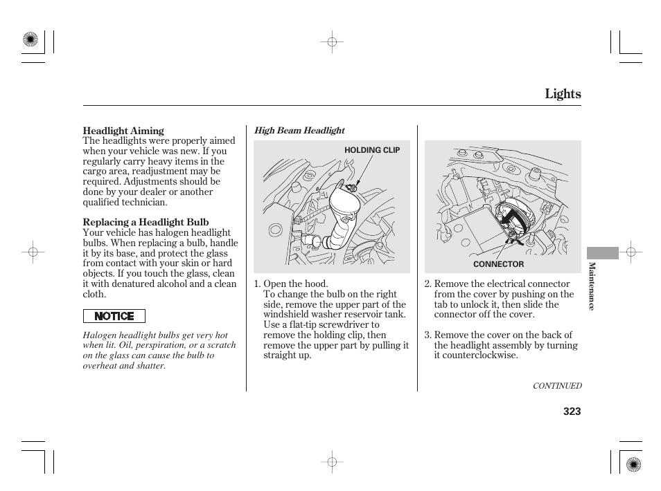 Lights | HONDA 2012 Insight - Owner's Manual User Manual | Page 329 / 418
