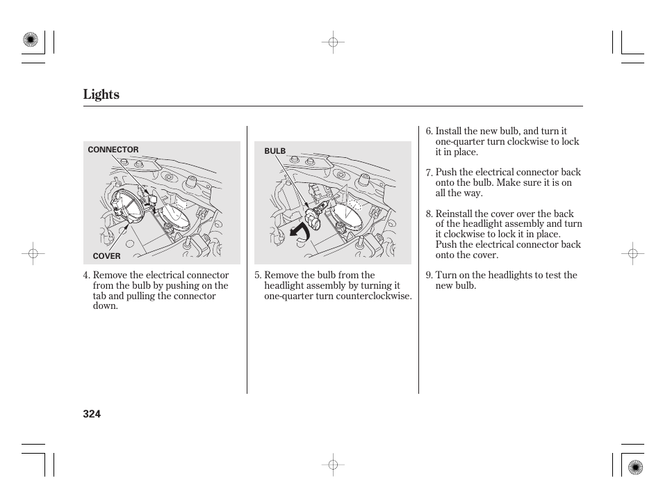 Lights | HONDA 2012 Insight - Owner's Manual User Manual | Page 330 / 418