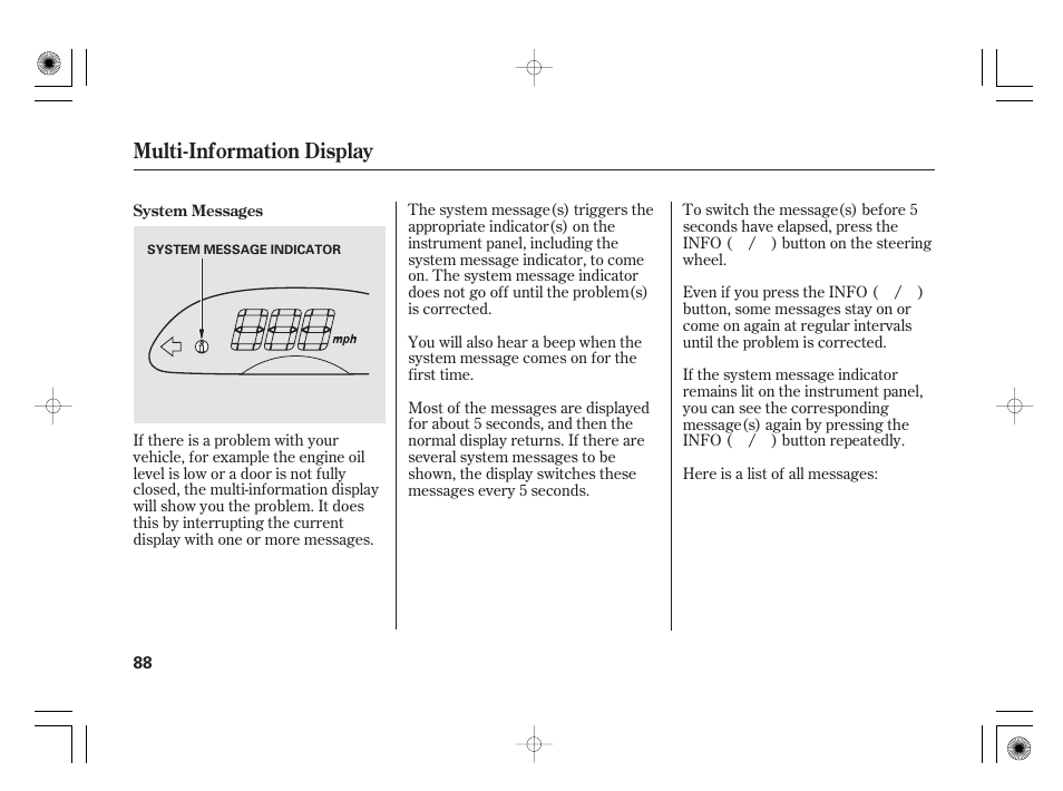 Multi-information display | HONDA 2012 Insight - Owner's Manual User Manual | Page 94 / 418