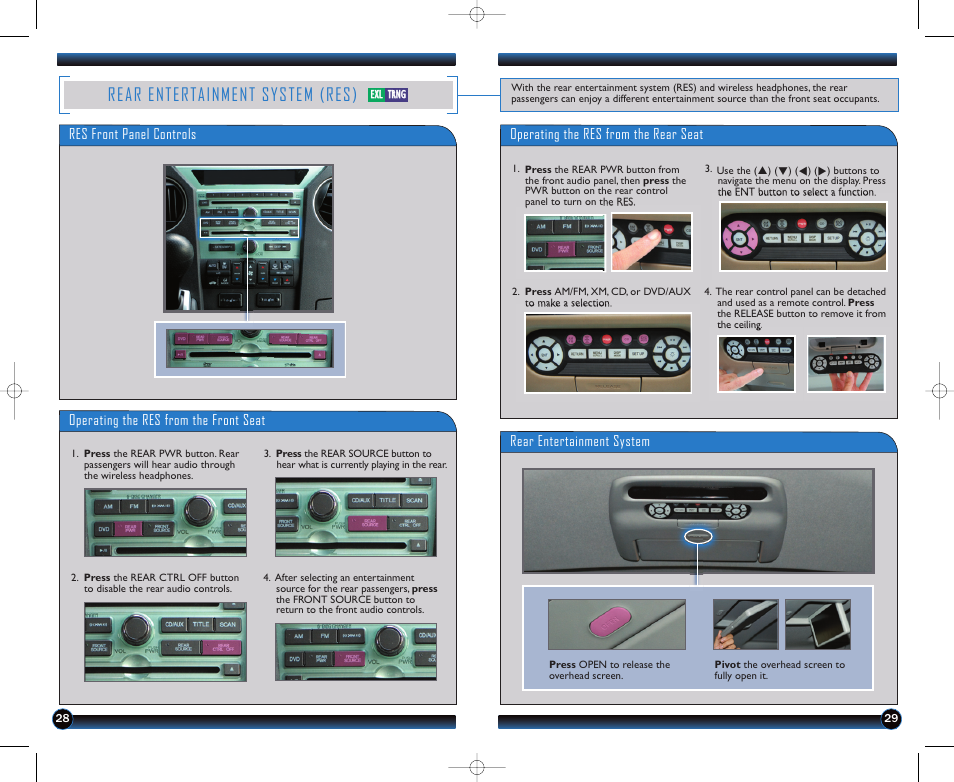 Rear entertainment system (res) | HONDA 2011 Pilot - Technology Reference Guide User Manual | Page 16 / 17