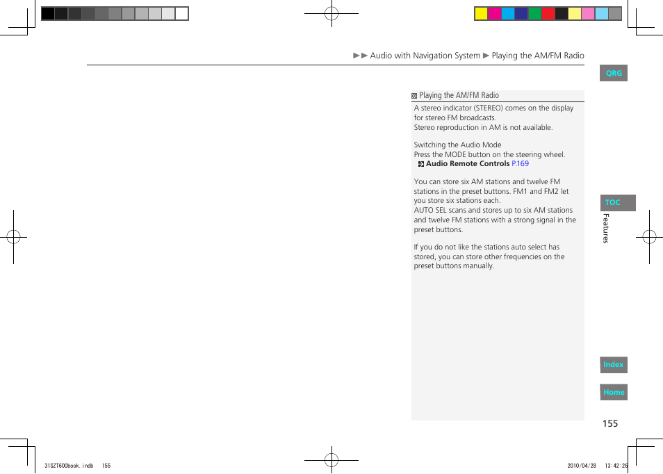 HONDA 2011 CR-Z - Owner's Manual User Manual | Page 156 / 332