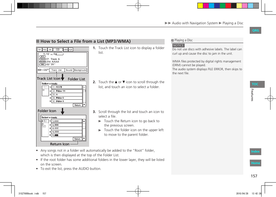 HONDA 2011 CR-Z - Owner's Manual User Manual | Page 158 / 332