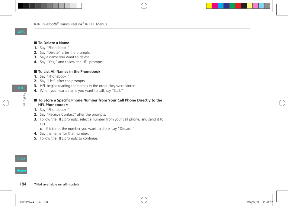 HONDA 2011 CR-Z - Owner's Manual User Manual | Page 185 / 332