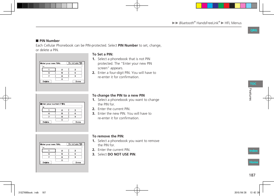 HONDA 2011 CR-Z - Owner's Manual User Manual | Page 188 / 332
