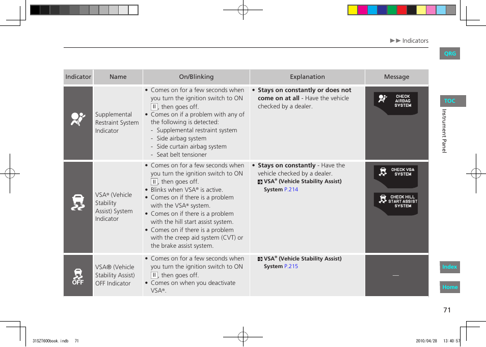 HONDA 2011 CR-Z - Owner's Manual User Manual | Page 72 / 332