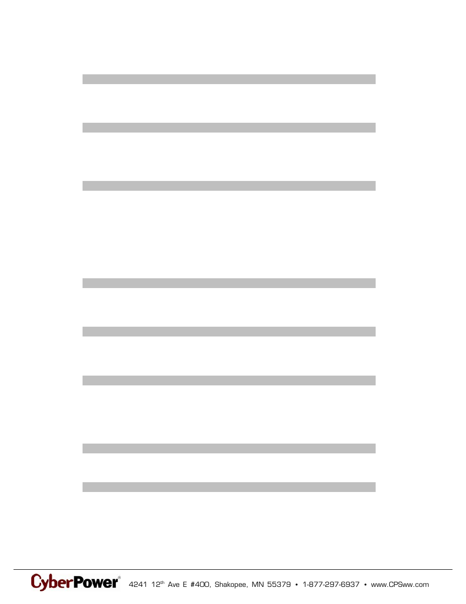 Technical specifications | CyberPower Systems 649532013500 User Manual | Page 2 / 2