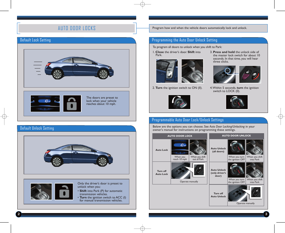 Auto door locks | HONDA 1981 Civic Coupe - Technology Reference Guide User Manual | Page 3 / 13