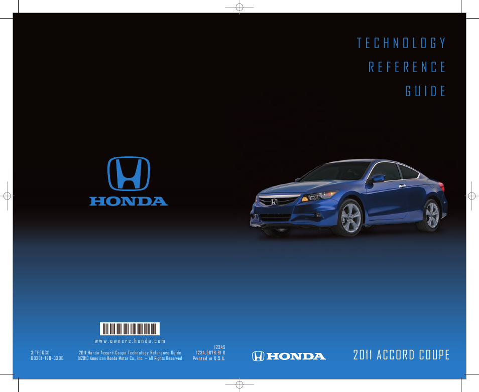 HONDA 1981 Accord Coupe - Technology Reference Guide User Manual | 14 pages