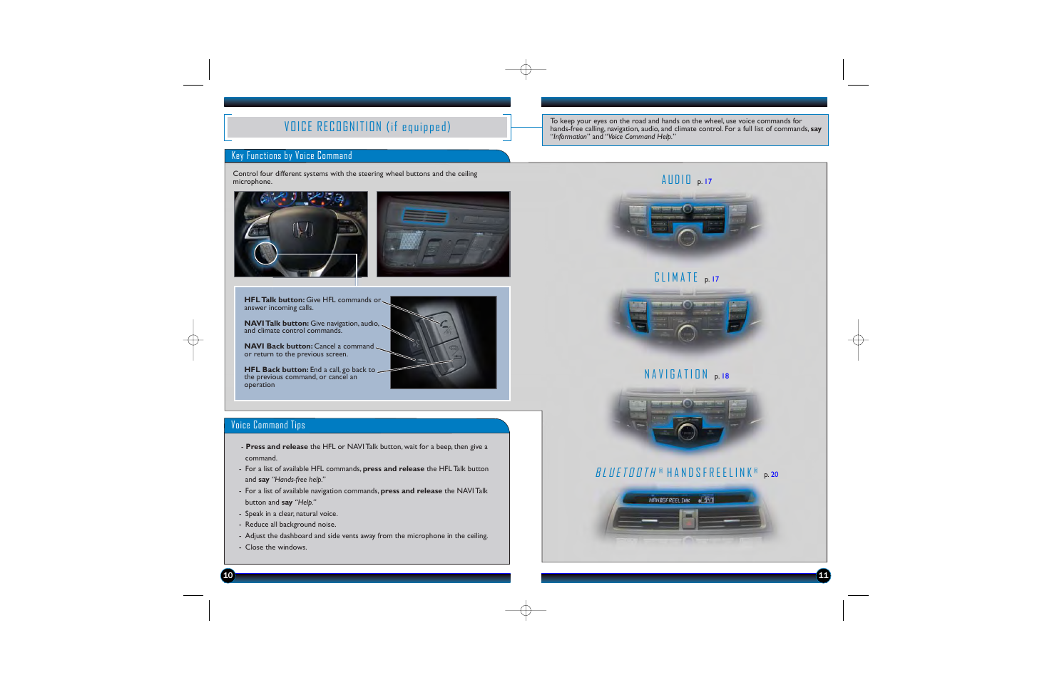 Voice recognition (if equipped) | HONDA 2010 Accord Crosstour - Technology Reference Guide User Manual | Page 7 / 14