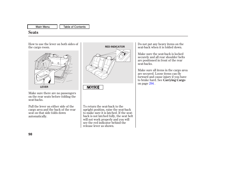 Seats | HONDA 2010 Accord Crosstour - Owner's Manual User Manual | Page 101 / 434