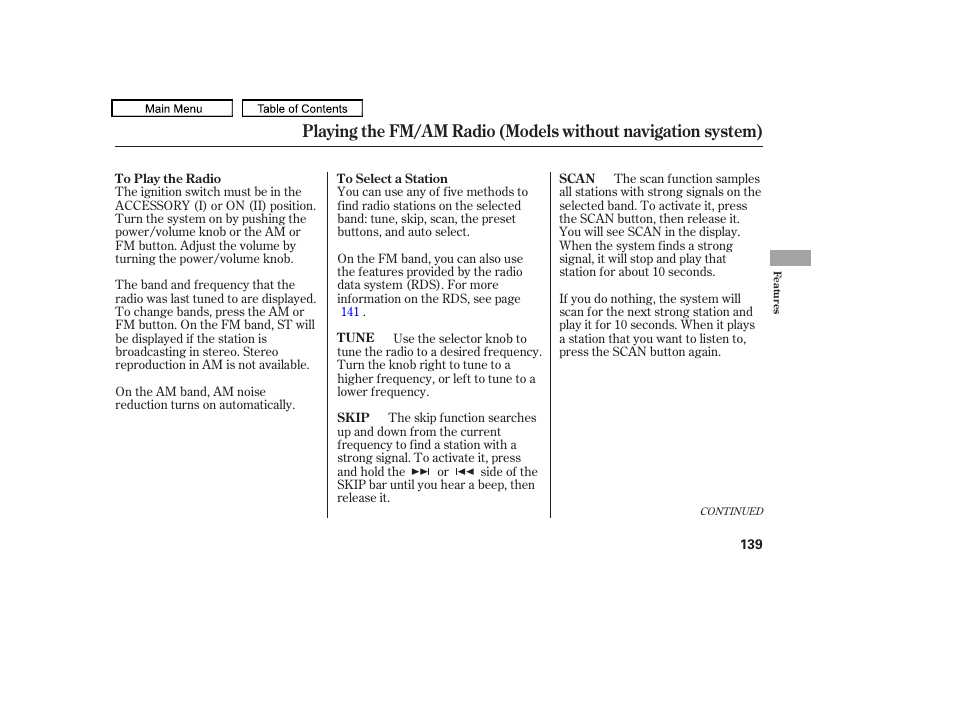 HONDA 2010 Accord Crosstour - Owner's Manual User Manual | Page 142 / 434