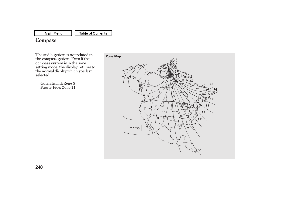 Compass | HONDA 2010 Accord Crosstour - Owner's Manual User Manual | Page 251 / 434