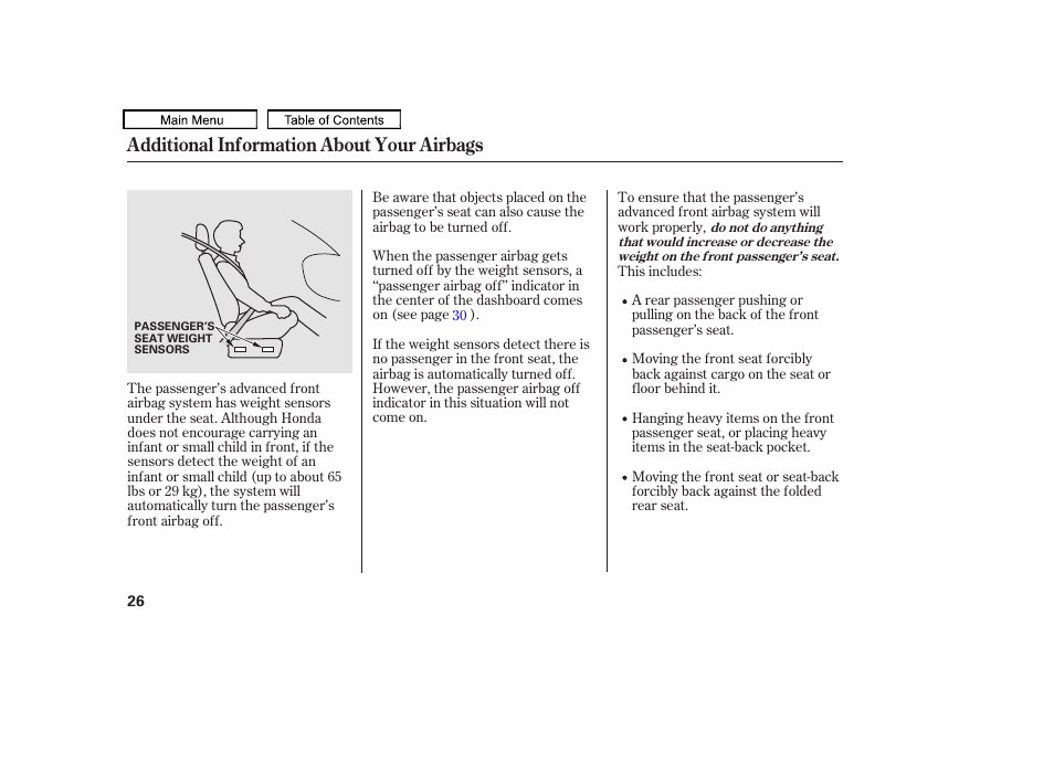 Additional information about your airbags | HONDA 2010 Accord Crosstour - Owner's Manual User Manual | Page 29 / 434