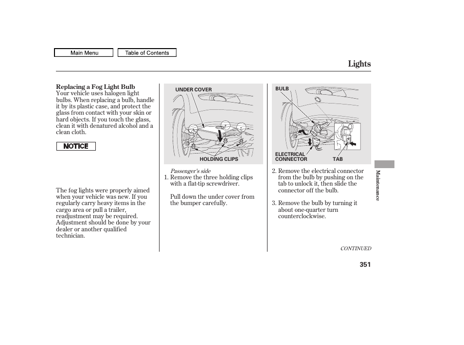 Lights, 2010 accord crosstour | HONDA 2010 Accord Crosstour - Owner's Manual User Manual | Page 354 / 434