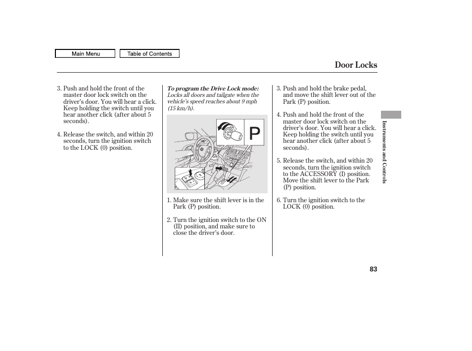 Door locks, 2010 accord crosstour | HONDA 2010 Accord Crosstour - Owner's Manual User Manual | Page 86 / 434